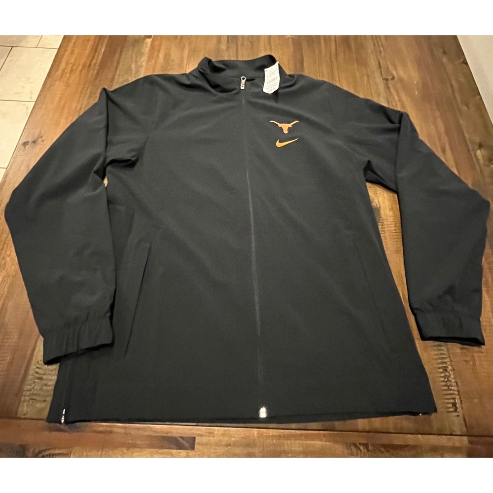 Nike Texas Longhorns NCAA Black Full Zip Jacket Men's Large